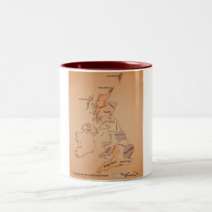  opgezette British Isles Shipping Forecast Tweekleurige Koffiemok