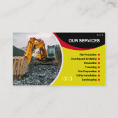 Opgraven, Landopruiming, Bouw, Grondwerk Visitekaartje (Achterkant)