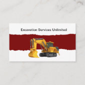 Opgraving en opruiming van land visitekaartje (Voorkant)