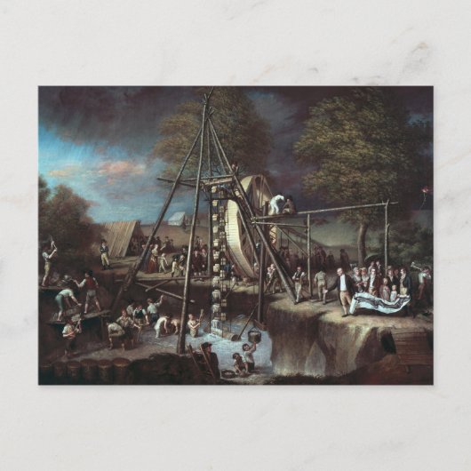 Opgraving Mastodon 1806 Briefkaart (Voorkant)