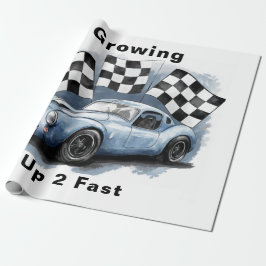 Opgroeien 2 snelle verjaardag cadeaupapier