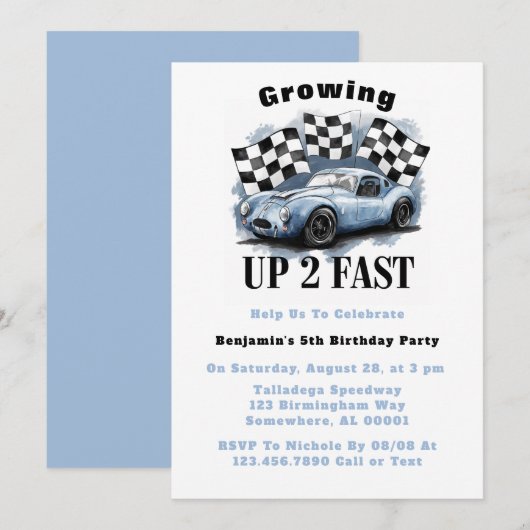 Opgroeien 2 snelle verjaardag kaart (Voorkant / Achterkant)