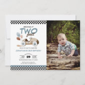 Opgroeien als twee snelle jongen Verjaardag Auto V Kaart (Voorkant)