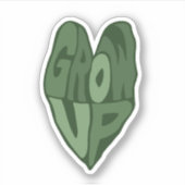 Opgroeien Grappig Plant Sticker (Voorkant)
