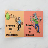 'Opgroeien is optioneel'-Kaart op zaterdag Kaart (Binnen)