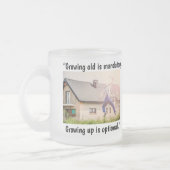 'Opgroeien is optioneel' Mok/beker Matglas Koffiemok (Links)