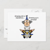 Opgroeien is optionele Humor Briefkaart (Voorkant / Achterkant)