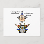 Opgroeien is optionele Humor Briefkaart (Voorkant)