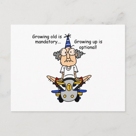 Opgroeien is optionele Humor Briefkaart (Voorkant)