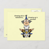 Opgroeien is optionele Humor Briefkaart (Voorkant / Achterkant)