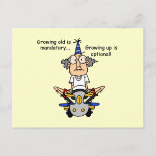 Opgroeien is optionele Humor Briefkaart