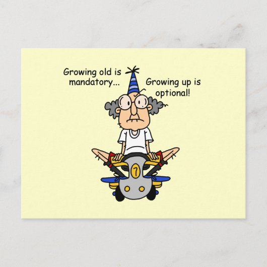 Opgroeien is optionele Humor Briefkaart (Voorkant)