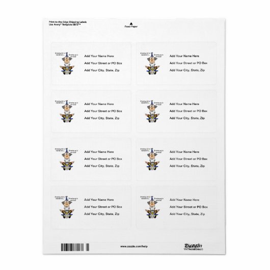 Opgroeien is optionele Humor Etiket (Full Sheet)