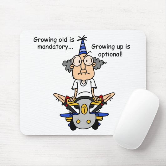 Opgroeien is optionele Humor Muismat (Met muis)