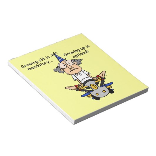 Opgroeien is optionele Humor Notitieblok (Schuin)