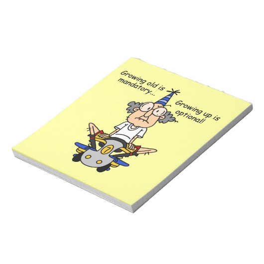 Opgroeien is optionele Humor Notitieblok (Linkerzijde)