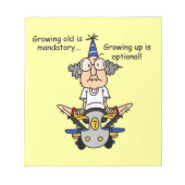 Opgroeien is optionele Humor Notitieblok (Voorkant)