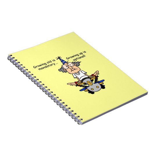 Opgroeien is optionele Humor Notitieboek (Rechterzijde)