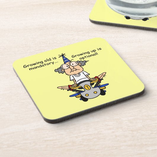 Opgroeien is optionele Humor Onderzetter (Linkerzijde)