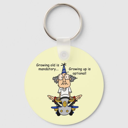 Opgroeien is optionele Humor Sleutelhanger (Voorkant)