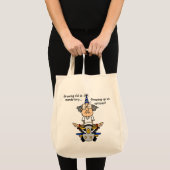 Opgroeien is optionele Humor Tote Bag (Voorkant (product))