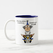 Opgroeien is optionele Humor Tweekleurige Koffiemok (Links)