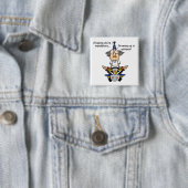Opgroeien is optionele Humor Vierkante Button 5,1 Cm (In situ)