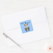 Opgroeien is optionele Humor Vierkante Sticker (Envelop)