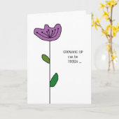 Opgroeien kan een moeilijke Kaart zijn (Gele Bloem)