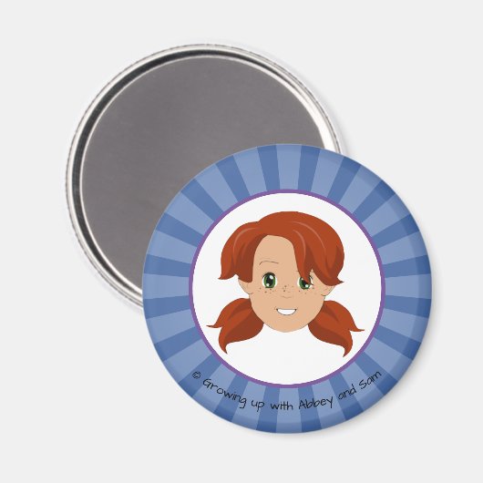 Opgroeien met Abbey en Sam Blue Magnet (Abbey) (Voorkant / Achterkant)