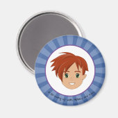 Opgroeien met Abbey en Sam Blue Magnet (Sam) (Voorkant / Achterkant)