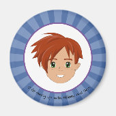 Opgroeien met Abbey en Sam Blue Magnet (Sam) (Voorkant)