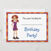 Opgroeien met Abbey en Sam Invitation Kaart (Voorkant)