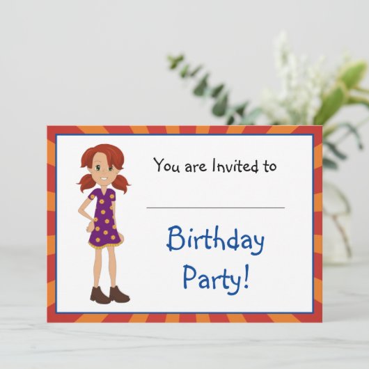 Opgroeien met Abbey en Sam Invitation Kaart (Staand voorkant)