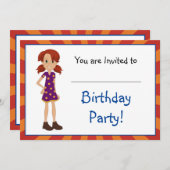 Opgroeien met Abbey en Sam Invitation Kaart (Voorkant / Achterkant)