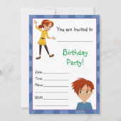 Opgroeien met Abbey en Sam Invitations Kaart (Voorkant)