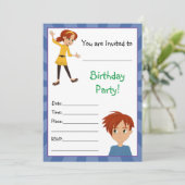 Opgroeien met Abbey en Sam Invitations Kaart (Staand voorkant)