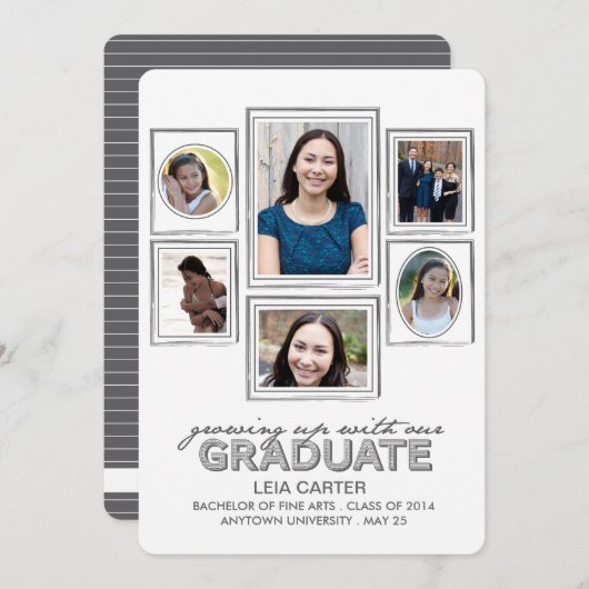 Opgroeien met Afstuderen aankondiging (Voorkant / Achterkant)