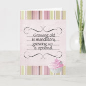 Opgroeien Oude Verjaardag Kaart (Voorkant)