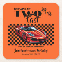 Opgroeien tot snelle 2e verjaardag rode sportwagen