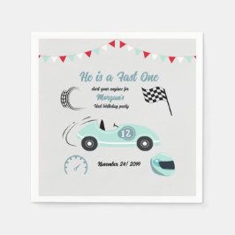 Opgroeien tot twee snelle feestelijke blauwe race  servet