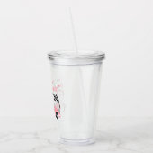 Opgroeien tot twee snelle feestelijke roze race au acryl drinkbeker (Links)