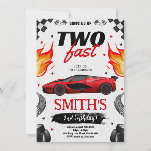 Opgroeien tot twee snelle race auto jongen verjaar kaart