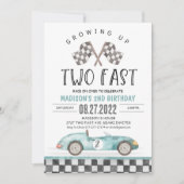 Opgroeien tot twee snelle tweede verjaardag kaart (Voorkant)