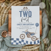 Opgroeien twee Fast Blue Dirt Bike Boy Verjaardag Kaart