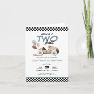 Opgroeien Twee Fast Boy Verjaardagsauto  Kleur