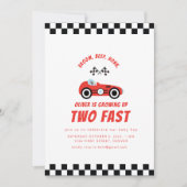 Opgroeien Twee Fast - Car Racing Theme Verjaardag Kaart (Voorkant)