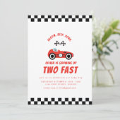 Opgroeien Twee Fast - Car Racing Theme Verjaardag Kaart (Staand voorkant)
