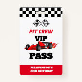 OPGROEIEN TWEE Fast Race Car Boy 2e Verjaardag Pap Badge (Voorkant)