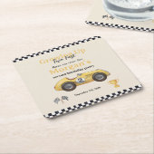 Opgroeien Twee Fast Yellow Race Car Kinder 2e Kartonnen Onderzetters (Schuin)